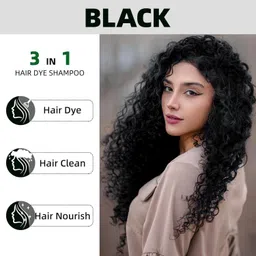 afflano Herbal 3 in 1 Hair Dye Instant Black Hair Shampoo for Women & Men , Black image 4