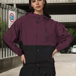 CHKOKKO Colorblock Women Wind Cheater image 3