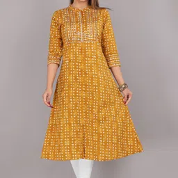 kannahi Women Geometric Print Pure Cotton A-line Kurta-picture-39
