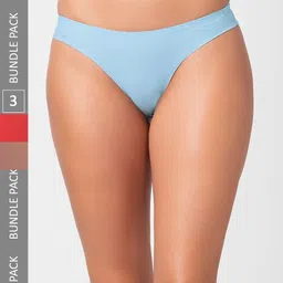 NOIRA Women Pack Of 3 Assorted Seamless Thongs Briefs-image-92
