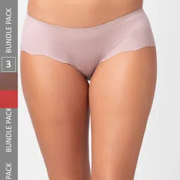 FashionRack Women Pack Of 3 Assorted Cotton Hipster Briefs-picture-22