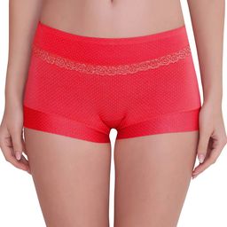 PLUMBURY Women Polka Dot Printed Anti Microbial Boyshort Briefs PLBSP11W810522RED-picture-10