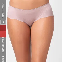 FashionRack Women Pack Of 3 Seamless Hipster Cotton Briefs 3801_SMR-picture-15