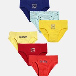mackly Boys Pack Of 6 Printed Basic Briefs-picture-42