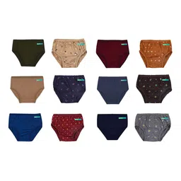 YELLOWDELIGHT Girls Pack Of 12 Floral Printed Cotton Hipster Briefs-image-51