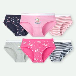 ariel Girls Pack Of 6 Assorted Basic Briefs-picture-19