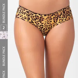 NOIRA Pack Of 2 Assorted Printed Mid-Rise Hipster Briefs-picture-32