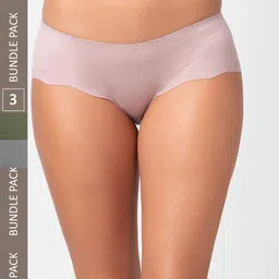 FashionRack Women Pack Of 3 Seamless Hipster Cotton Briefs 3801_SGrG-picture-11