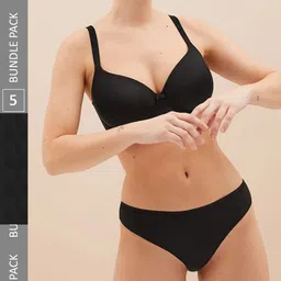 Marks & Spencer Women Pack Of 5 High Rise Basic Briefs-picture-38