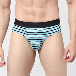 Jack & Jones Men Blue & Black Striped Cotton Basic Briefs-picture-12