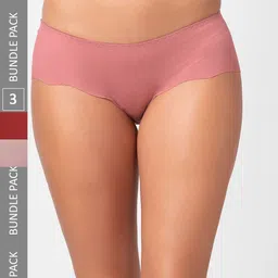 FashionRack Women Pack Of 3 Seamless Hipster Cotton Briefs 3801_SMPi-picture-10