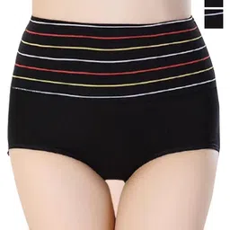 SHREE GANESH FASHION Pack Of 3 High-Rise Hipster Briefs 2076 BLACK 003 M-image-96