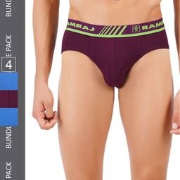Ramraj Men Pack Of 4 Assorted Cotton Briefs-picture-23