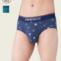 DAMENSCH Men Pack Of 2 Anti Bacterial Cotton Basic Briefs-picture-29