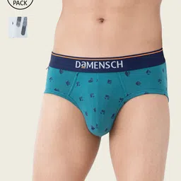 DAMENSCH Men Pack Of 2 Printed Basic Anti Bacterial Briefs-picture-30