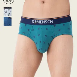 DaMENSCH Men Pack of 3 Anti Bacterial Deo-Cotton Anti-Bacterial Moisture-Free Briefs-image-92