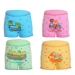 SMARTERKIDS Unisex Kids Pack Of 4 Assorted Cotton Basic Briefs-picture-34