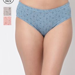 Floret Women Pack Of 3 Assorted Hipster Briefs-picture-33