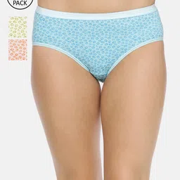 RedRose Women Pack Of 3 Printed Cotton Hipster Briefs-picture-11