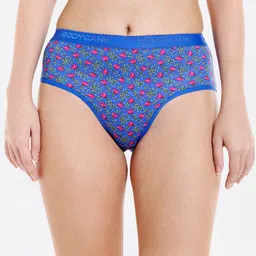 Bodycare Pack Of 3 Printed Cotton Multi-Colored Hipster Briefs image 2