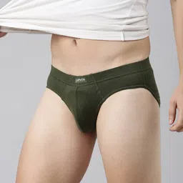 Levis Men Low-Rise Cotton Basic Briefs Style#011 Brief Riffle Green image 5