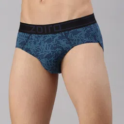 Zoiro Abstract Printed Four Way Stretch Basic Briefs ZO-BRI-MODALSOFT2431-PB-S image 4