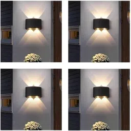 sk ashoka 4 Way LED Outdoor 4 W Warm White Wall Lights Oval Waterproof IP65 Pack Of 8 Post Light Outdoor Lamp-picture-11