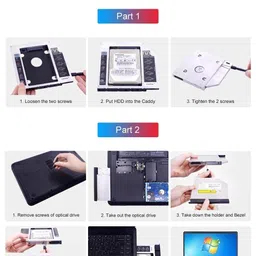 RuhZa 2nd Hard Disk Drive 2.5'' HDD Caddy 2.5 inch 12.7mm Universal 2nd Hard Disk Drive 2.5'' HDD Caddy image 5