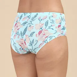 &CIRCUS Full Coverage Mid Rise Floral Printed MicroModal Seamless Hipster Briefs image 4