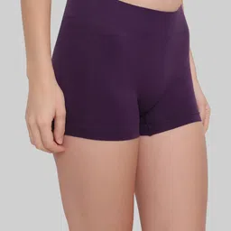 PLUMBURY Women Pack Of 2 Anti Microbial Seamless Boy Shorts image 2