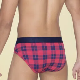 XYXX Men Checked Mid-Rise Basic Briefs XYBRF183 image 3
