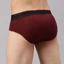 Zoiro Geometric Printed Four Way Stretch Basic Briefs ZO-BRI-MODALSOFT2431-QM-S image 4