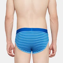 BODYX Men Stiped Basic Briefs BX03B-SBLUE-STRIPE-XL image 2
