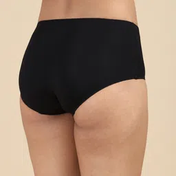 &CIRCUS Women Seamless Mid Rise Micro Modal Hipster Briefs IEHBPS_1PK_ON-Onyx image 4