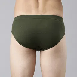 Levis Men Low-Rise Cotton Basic Briefs Style#011 Brief Riffle Green image 2