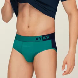 XYXX Men Pack Of 2 Colorblocked Basic Briefs image 3