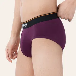 DAMENSCH Men Pack of 2 Solid Anti Bacterial Basic Briefs image 2