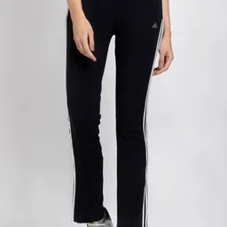 adidas Women Striped Black Track Pants image 1