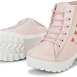 krafter New Stylish Girls/Women/Ladies High Heel stylish Fashionable Comfortable Women Casual Boots For Women/Girls Out Door Ankle Length Boot Shoe For Women/Girls and Boot for Women/Girl's Boots Boots For Women image 5