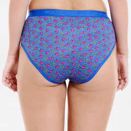 Bodycare Pack Of 3 Printed Cotton Multi-Colored Hipster Briefs image 4