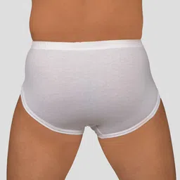 VIP Pack Of 3 Anti Microbial Pure Cotton Basic Briefs VP-MI-BF-GOLDW-10P-95-PO3 image 4