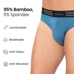 MUSH Men Mid-Rise Anti Microbial Basic Briefs image 4