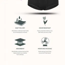 CareDone Mid-Rise Reusable Leak-Proof Cotton Period Briefs image 2