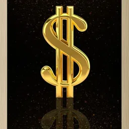 tasvirra Golden Dollar Sign Art: Wealth and Prosperity Canvas Wall Frame Digital Reprint 12 inch x 9 inch Painting-picture-47