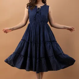 daevish Women Skater Blue Midi/Calf Length Dress-picture-20