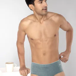 XYXX Men Anti-Microbial Uno Melange IntelliFresh Super Combed Cotton Briefs image 3