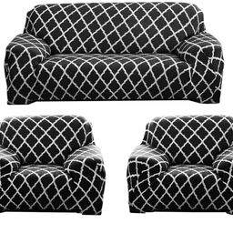 flipkart smartbuy Polyester Checkered 3+1+1 Seater Sofa Cover-picture-42