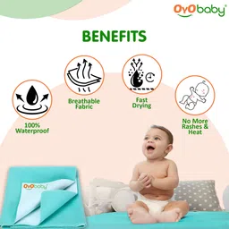 oyo baby Cotton Baby Bed Protecting Mat image 2