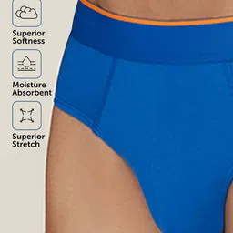 XYXX Men  Pack Of 3 Traq Solid Deo-Soft Cotton Anti microbial Basic Briefs XYBRF3PCKN531_ image 4