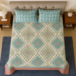 elegant weavers Microfiber Single Flat 144 TC Printed Bedsheet image 2